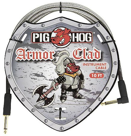 Cabo Pig Hog Armor Clad para Instrumento 3 metros, Plug L