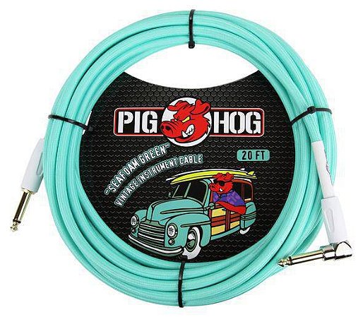 Cabo Pig Hog Seafoam Green para Instrumento 6 metros, Plug L