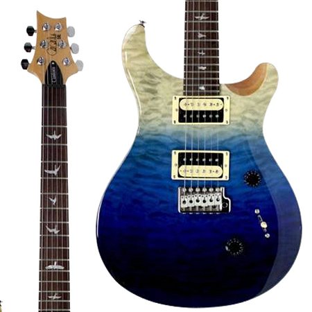 Guitarra PRS SE Custom 24 Quilted Top Blue Fade com Bag