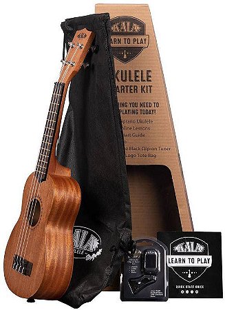 Ukulele Kala Learn To Play Starter Kit Soprano Mahogany