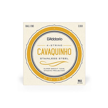 Encordoamento D'Addario EJ93 Cavaquinho 11-13-23-28