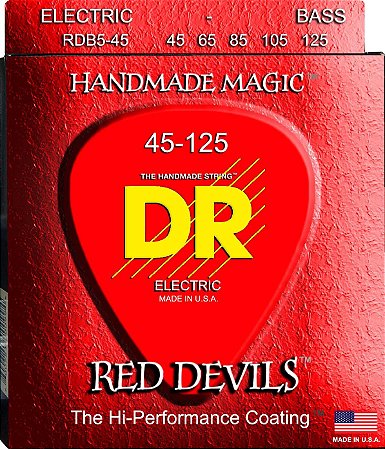 Encordoamento DR Strings Red Devils Baixo 5 Cordas 45-125 - Standard Scale