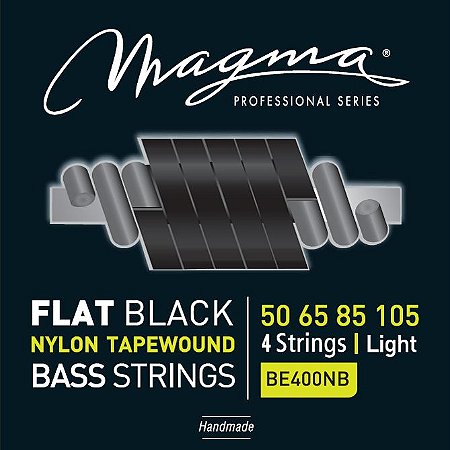 Encordoamento Magma Flat Black Baixo 4 Cordas 50-105, Nylon