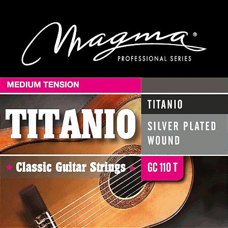 Encordoamento Magma GC110T Violão Nylon Tensão Média, Titânio