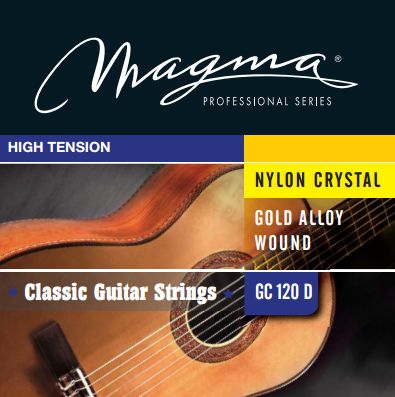 EM BREVE: Encordoamento Magma GC120D Violão Nylon Tensão Alta, Dourada