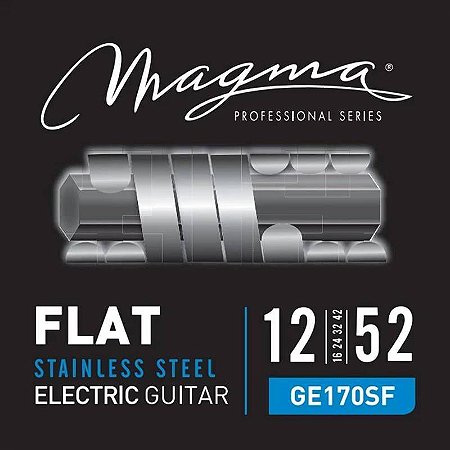 Encordoamento Magma GE170SF Flat Guitarra 12-52, Aço Inox