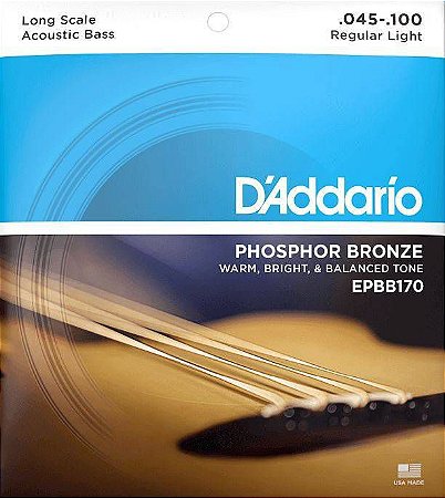 Encordoamento D'Addario EPBB170 Baixolão 4 Cordas 45-100