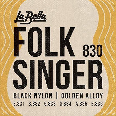 Encordoamento La Bella 830 Folk Singer Tensão Média