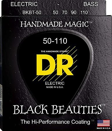 Encordoamento DR Strings Black Beauties Baixo 4 Crds 50-110