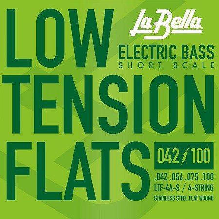 Encordoamento La Bella Low Tension Flats Baixo 4 Escala Curta