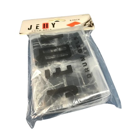 Gel Abafador Jelly para Bateria Preto- Pack com 8