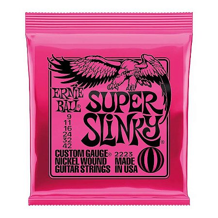 Encordoamento Ernie Ball 009 Super Slinky Níquel para Guitarra