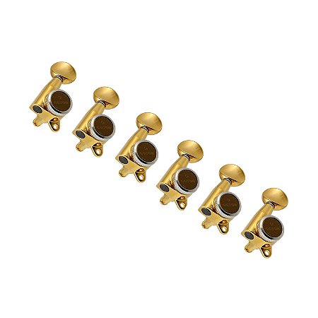 Tarraxa Gotoh 6 em Linha SG381-MGT Dourada com Trava (6 Unidades)