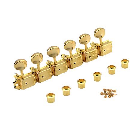 Tarraxa Gotoh 6 em Linha Vintage Dourada (6 Unidades)