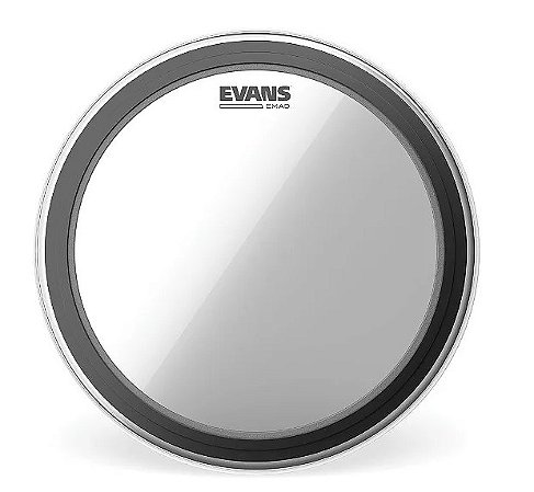 Pele Evans EMAD2 CLEAR  20" - Clear c/ 2 Aneis Abafadores | BD20EMAD2