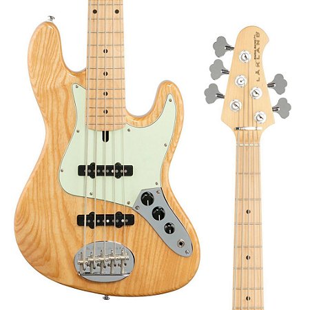 EM BREVE: Baixo Lakland Skyline 55-60 Vintage J 5 Cordas, Natural, Maple