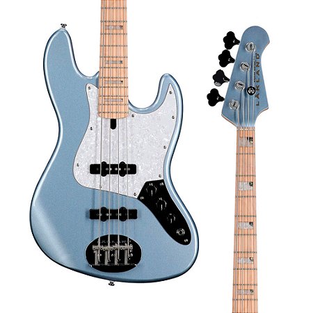 EM BREVE: Baixo Lakland Skyline 4 Cordas J Style Custom Bass, Ice Blue, Maple