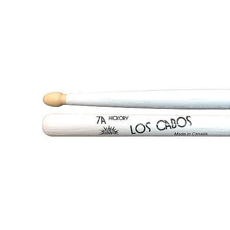 EM BREVE: Baquetas Los Cabos 7A Hickory  White Dip, Branca (Par)