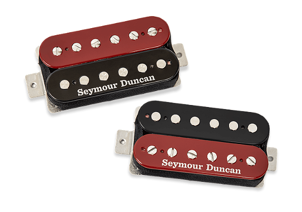 Captador Seymour Duncan (Par) SH4/SH2n Hot Rodded HB Set, Zebra Vermelho/Preto