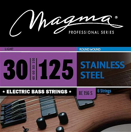 Encordoamento Magma BE156S Baixo 6 Cordas 30-125, Aço Inox