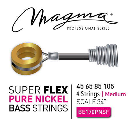 Encordoamento Magma SUPER FLEX Baixo 4 Cordas 45-105, Niquel Puro