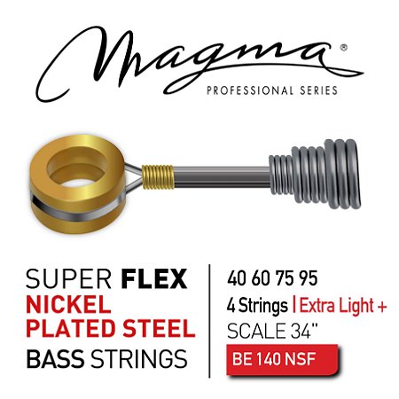 Encordoamento Magma NPS SUPER FLEX Baixo 4 Cordas 40-95, Niquel