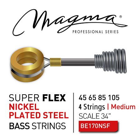 Encordoamento Magma NPS SUPER FLEX Baixo 4 Cordas 45-105, Niquel