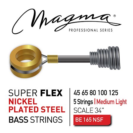 Encordoamento Magma NPS SUPER FLEX Baixo 5 Cordas 45-125, Niquel
