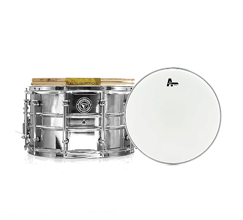 Caixa de Aço Torelli Cromada Tube Lug - 14''x 8'' + Brindes