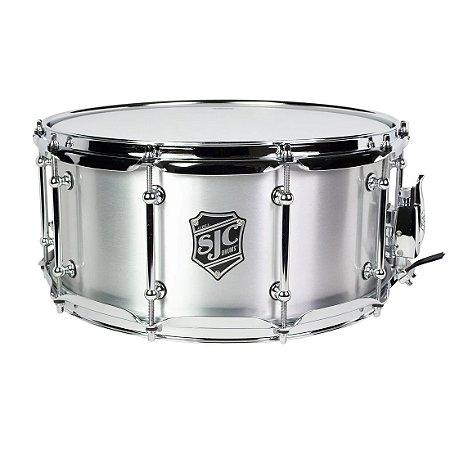 Caixa SJC Alpha Aluminum, 14x6,5, Casco de Alumínio Escovado 1.2mm