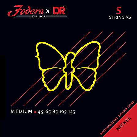 EM BREVE: Encordoamento DR Strings Fodera 5 Cordas 45-125 Nickel Set