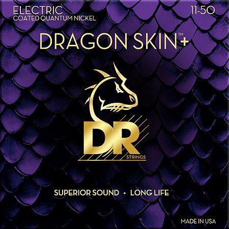 Encordoamento DR Strings Dragon Skin+ Guitarra 11-50 Heavy