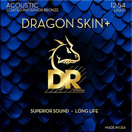 EM BREVE: Encordoamento DR Strings Dragon Skin+ Violão Phosphor Bronze 12-54 Light