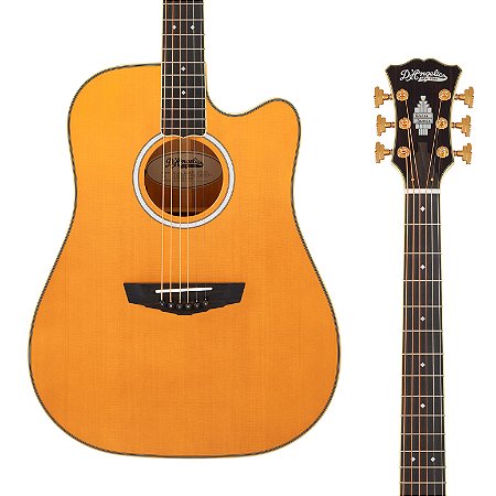 EM BREVE: Violão D'Angelico Excel Bowery, All-Solid - Vintage Natural, Eletroacústico