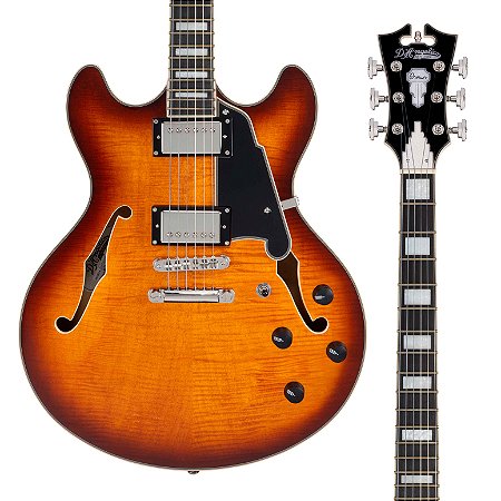 EM BREVE: Guitarra D’Angelico Premier DC - Dark Iced Tea Burst - Gig Bag