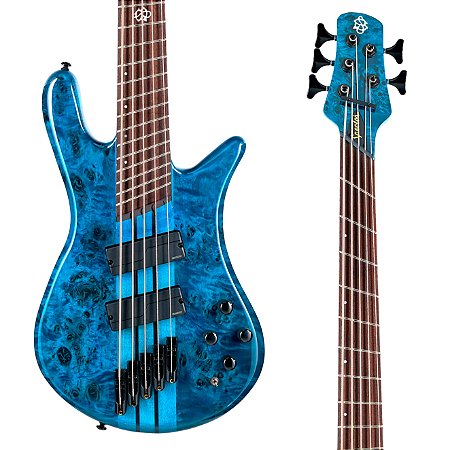Baixo Spector NS Dimension MS 5 - Black & Blue Gloss