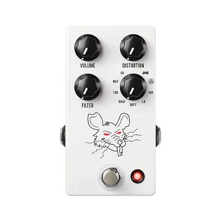 EM BREVE: Pedal JHS PackRat Multi Distortion, 9 Modos Clássicos de Distorção, BRANCO