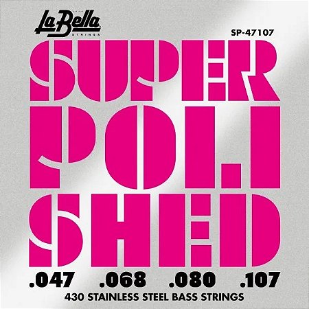 Encordoamento La Bella Contrabaixo Super Polished Aço Inox 047/107