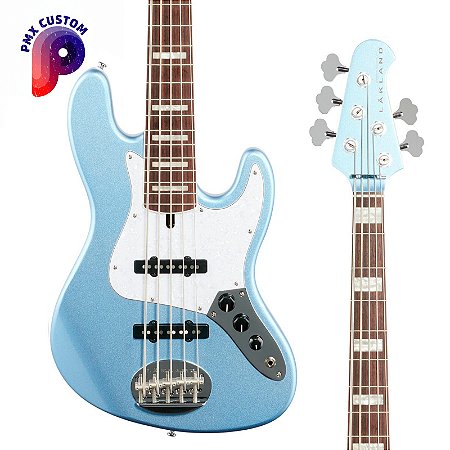 Baixo Lakland Skyline 55-60 Vintage J5 Custom – Lake Placid Blue – PMX Custom (Pré Trickfish)