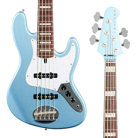 Baixo Lakland Skyline 55-60 Vintage J5 Custom – Lake Placid Blue – PMX Custom (Pré Trickfish)
