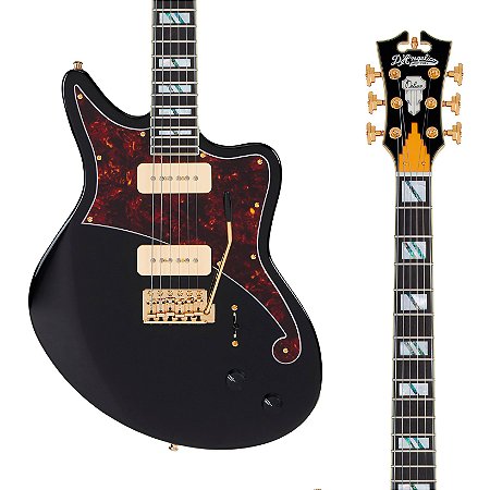 Guitarra D’Angelico Deluxe Bedford – Solid Black