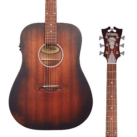 Violão D’Angelico Premier Lexington LS – Aged Mahogany, Eletroacústico