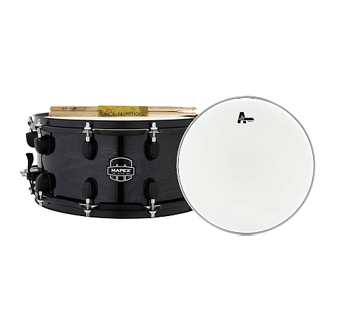 Caixa Mapex MPX 14x6,5 Maple/Poplar Transparent Black + Brindes