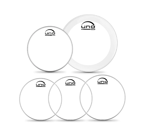 Kit De Peles Fusion Uno By Evans G2 Transparente 10"/12"/14", Bumbo 22", Caixa 14"