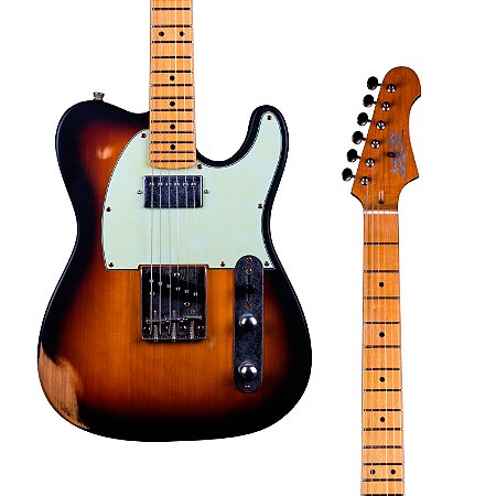 Guitarra Jet JT-350 Relic Sunburst - Braço Maple, Corpo Basswood, SH