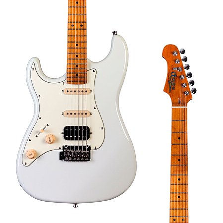 Guitarra Jet JS-400 OW Olympic White, Canhota - Braço Roasted Maple, HSS