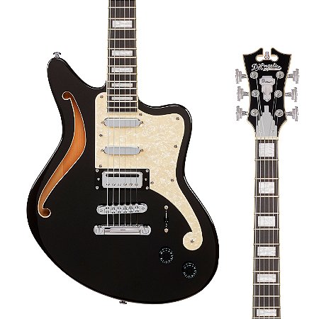 Guitarra D’Angelico Premier Bedford SH Black Flake – Semi-Solid