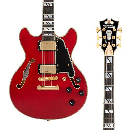 Guitarra D’Angelico Excel Mini DC - Trans Cherry - Gig Bag