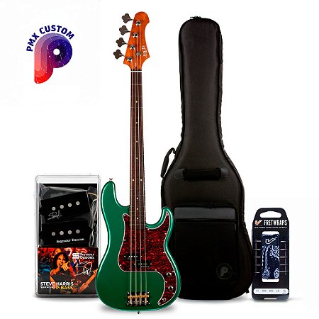 EM BREVE: Baixo Jet JPB-300 SG R PMX CUSTOM – Captador Seymour Duncan SPB-4 Steve Harris + Bag + Fretwrap