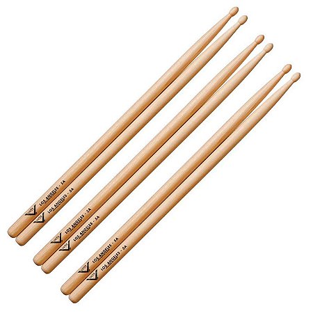 Kit c/ 3 pares - Baqueta Vater 5A Wood Tip